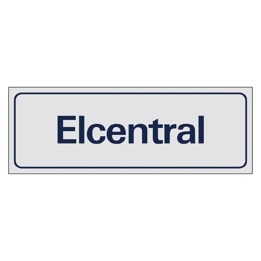 Skylt Elcentral aluminium