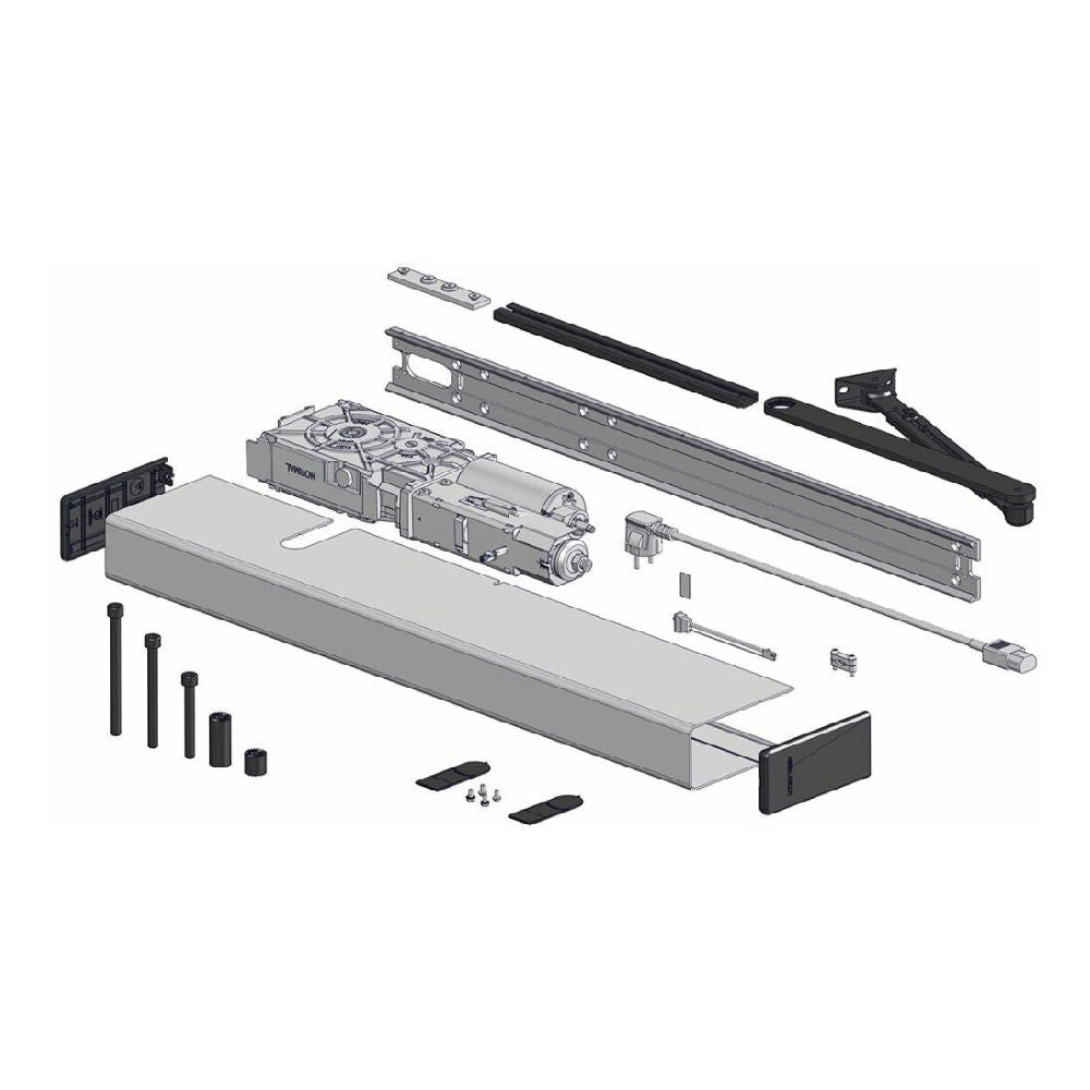 Dörrautomatik SW300-S-ECO tryckande standardarm kpl grå/svar