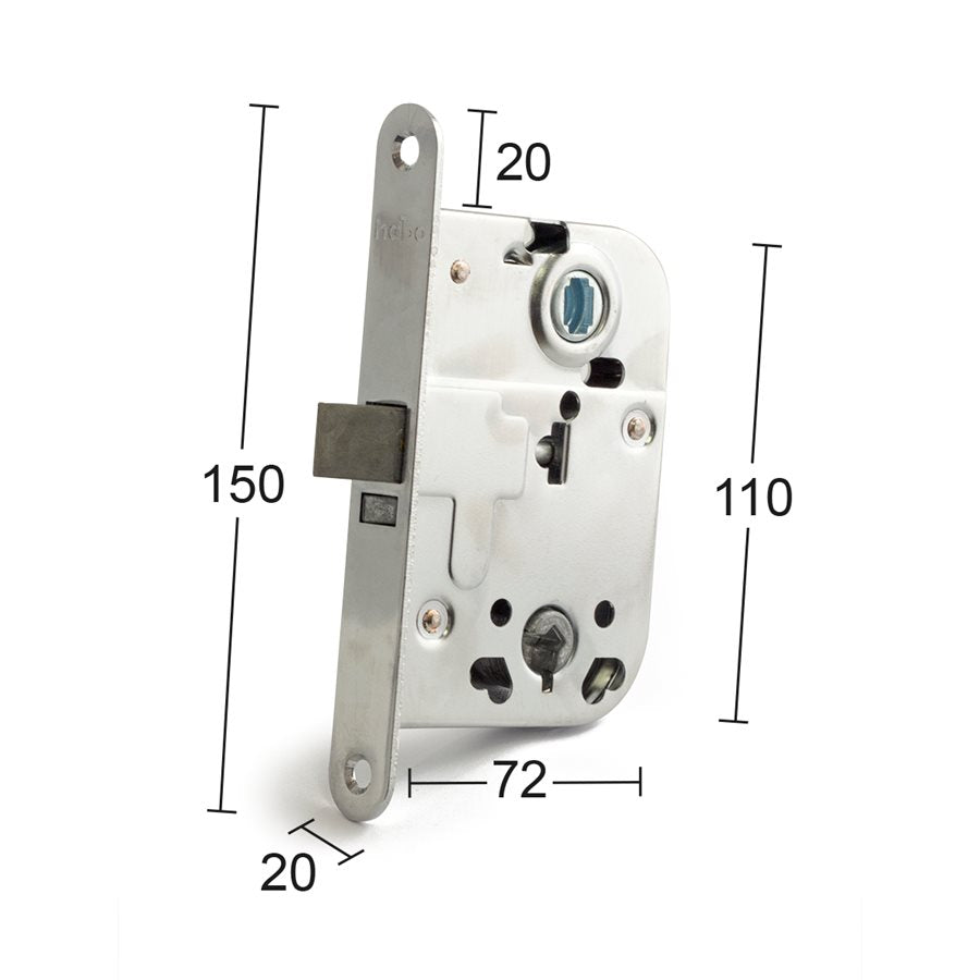 Låshus Habo 62014 Krom Sb