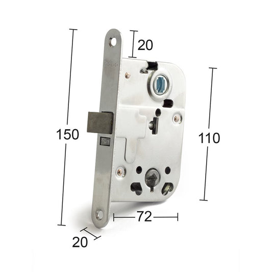 Låshus Habo 62014 Krom Sb