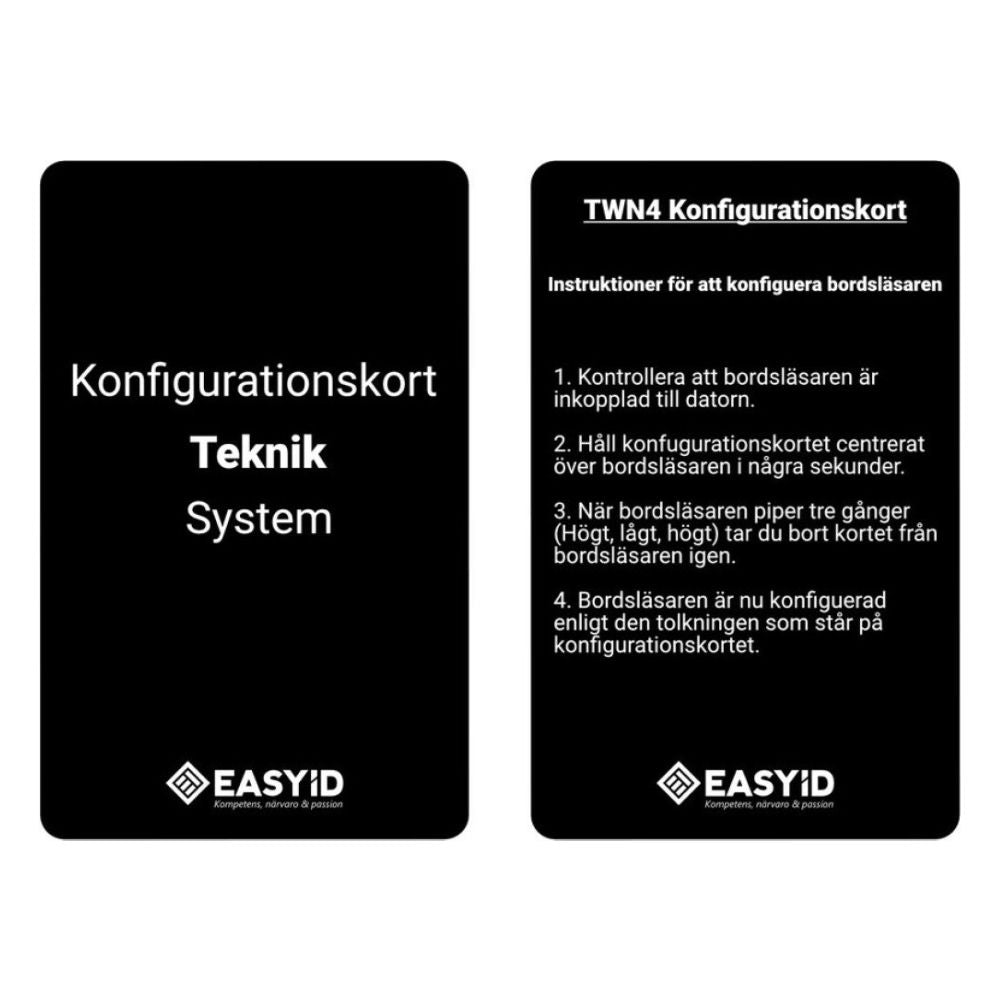 Konfigurationskort multiläsare Mifare DESFire Aptus
