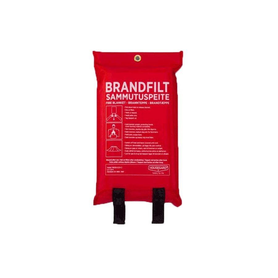 Brandfilt 120x120cm röd SB