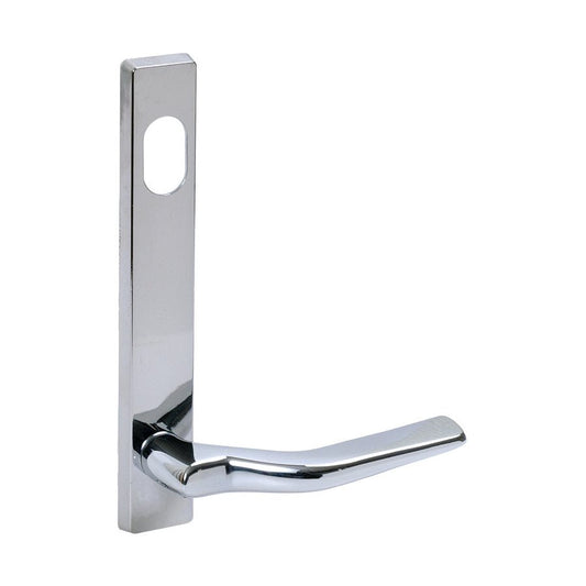 Cylinderskylt 16mm trycke utsida krom