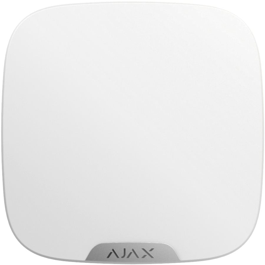 Logotypskylt för utomhussiren vit