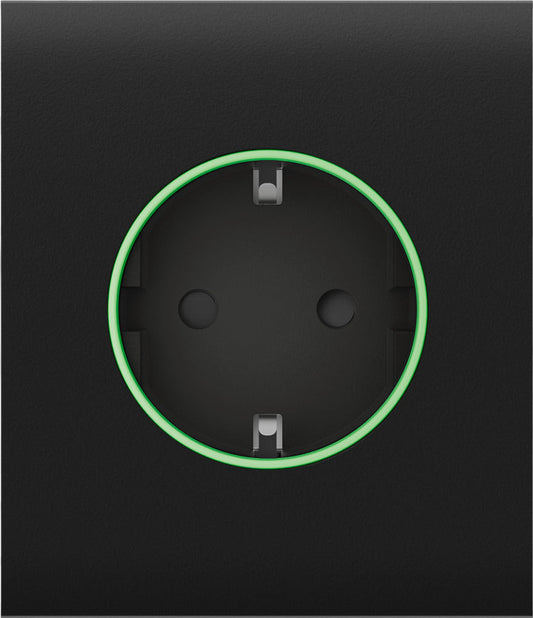 Vägguttag lock mitten svart
