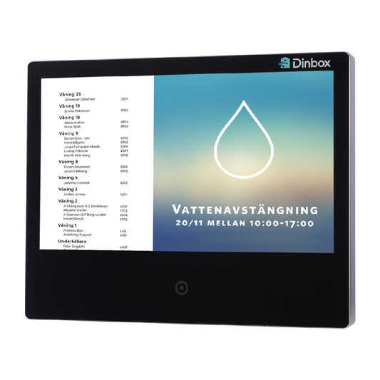 Bokningstavla Wallpad 24tum digitalt våningsregister