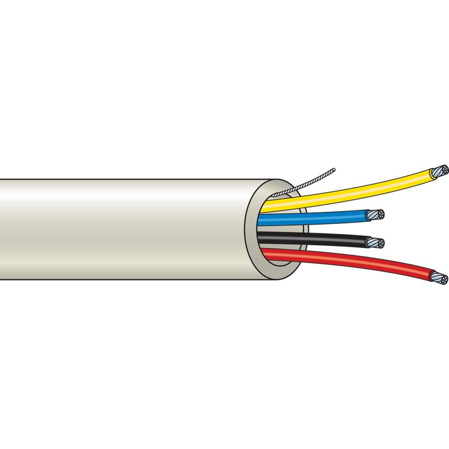 Kabel FKKB 4x0,2mm mjuk vit 100m