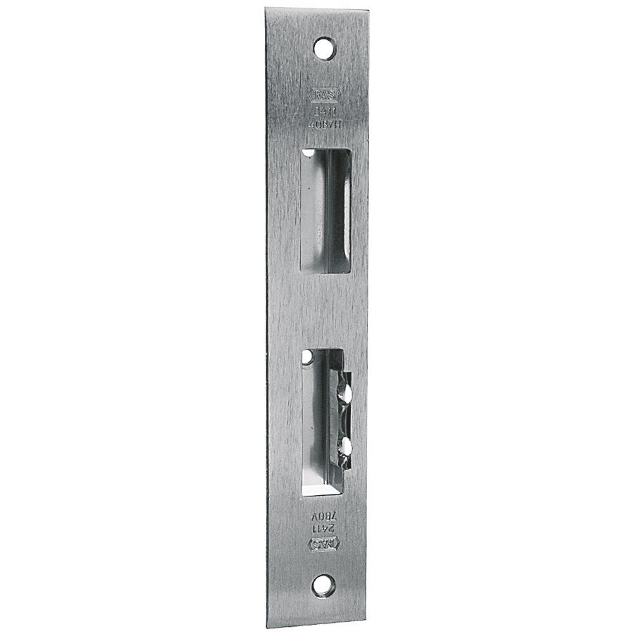 Slutbleck säk 2411 hö SB, med Mekanisk låsning,Låshus & tillbehör,Slutbleck, Produktinformation ASSA ABLOY 2411 är plana slutbleck för ofalsade dörrar. 2411 H SB passar till 40B7 höger, 780 vänster. 2411