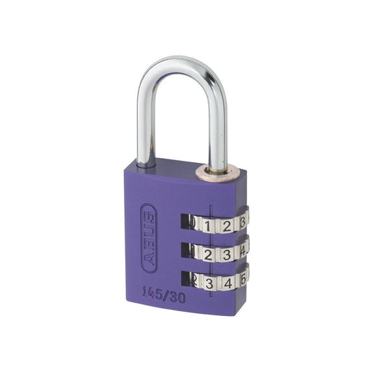 Hänglås 145/30 komb lila SB