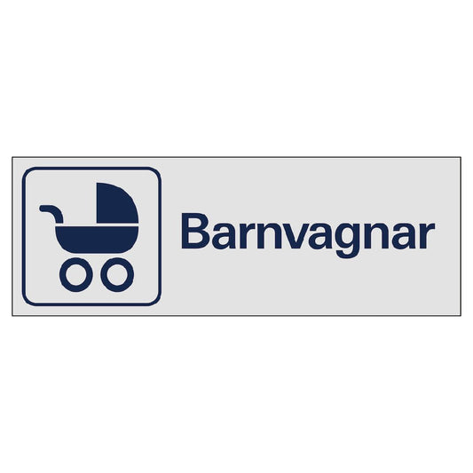 Skylt Barnvagn aluminium