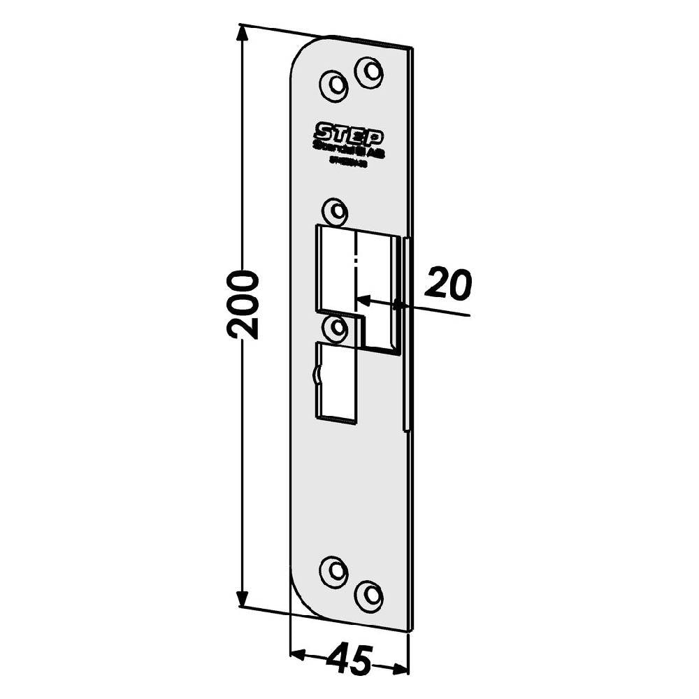 Monteringsstolpe ST4030V-20 plan vä