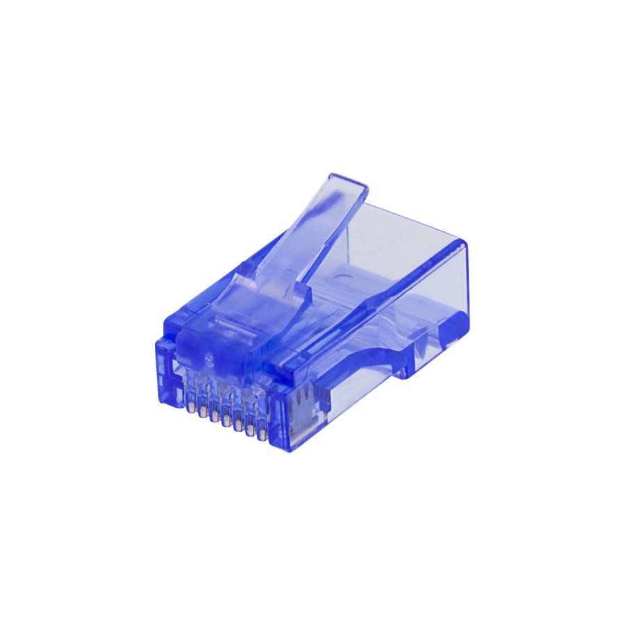 Modularkontakt RJ45 Cat6 UTP transparent blå 20-pack