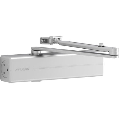 DC300-serien passar för ytter, inner- och branddörrar. Justerbar fjäderkraft EN 3-6 max dörrbredd 1400 mm. Justerbar stängningskraft, stängningshastighet, tillslagseffekt och öppningsbroms.