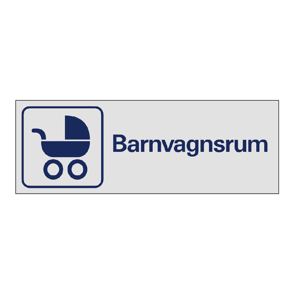 Skylt Barnvagnsrum 225x80mm