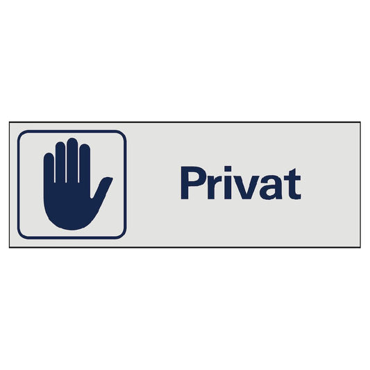 Skylt Privat aluminium