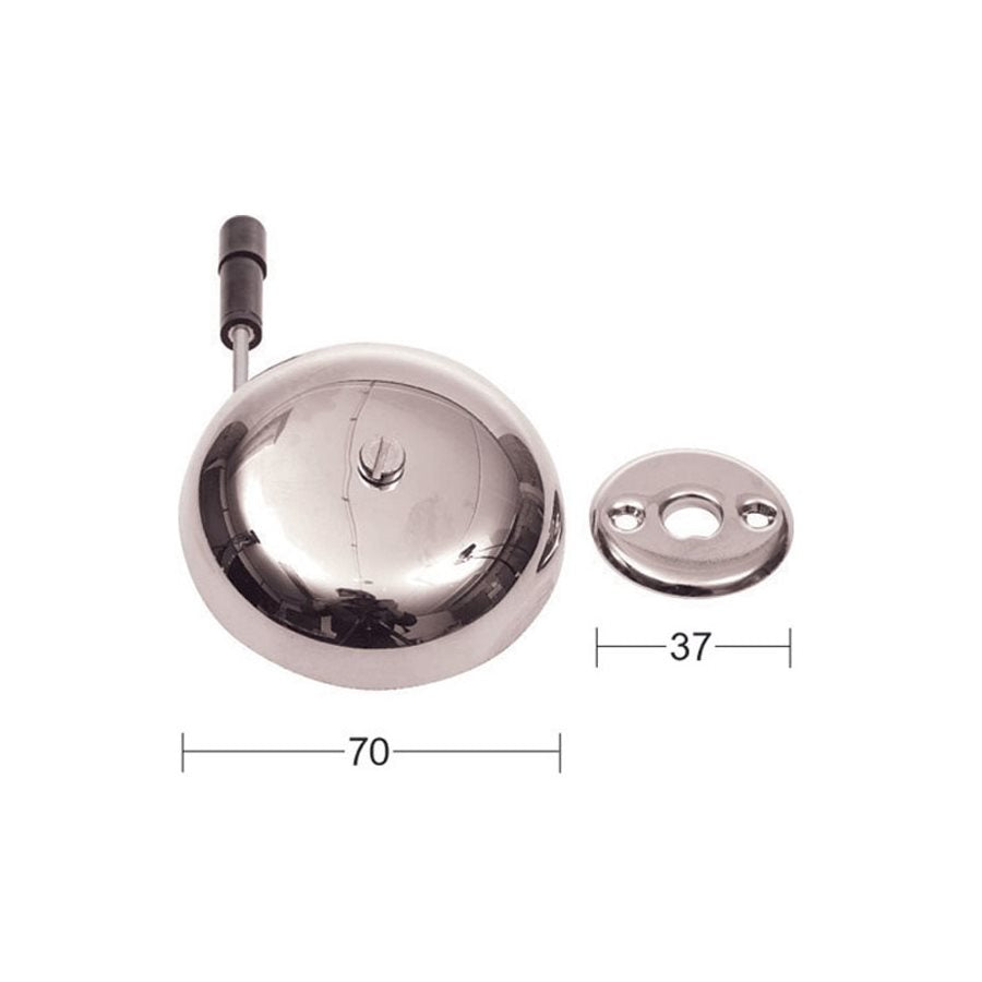 Ringklocka 680 mekanisk förnicklad 35-65mm SB, med Dörr,Dörrtillbehör,Dörrtillbehör övrigt, Produktinformation Mekanisk ringklocka av förnicklad mässing. Nyckelfunktioner Ytbehandling / Färg: Nickel Höjd art (mm): 30 Bredd art (mm): 30 Djup