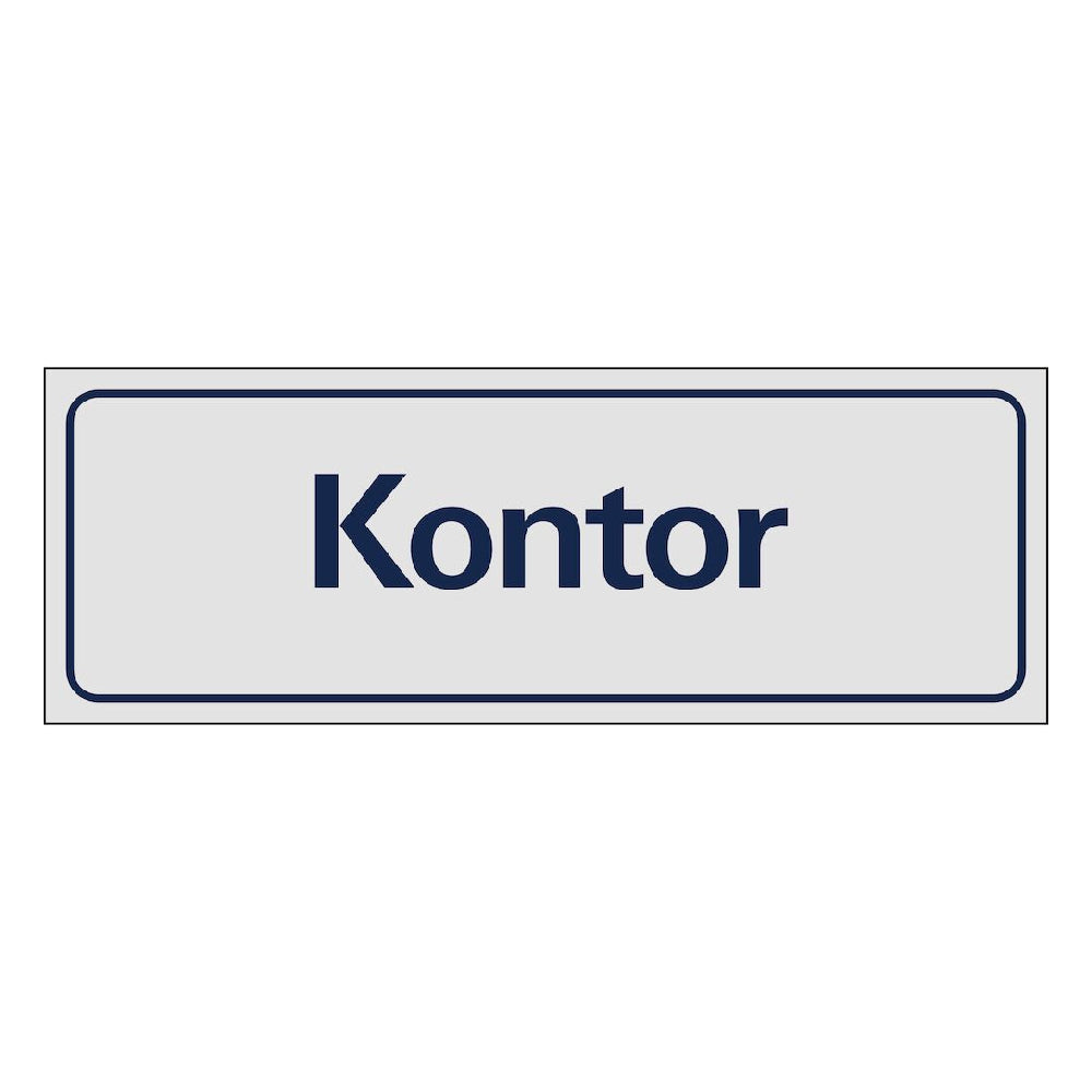 Skylt Kontor aluminium