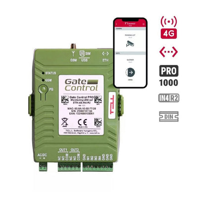 Grindstyrning 4G & Ethernet app 1000 användare DIN-montage