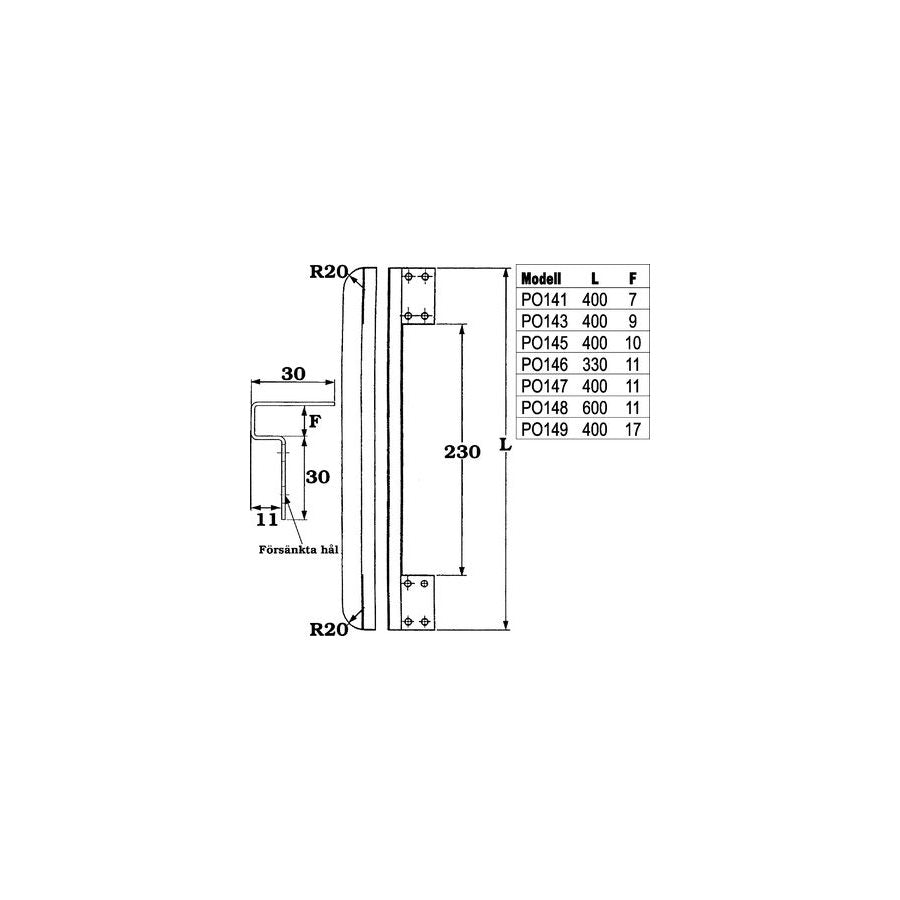 Falsskydd 400x9 PO143