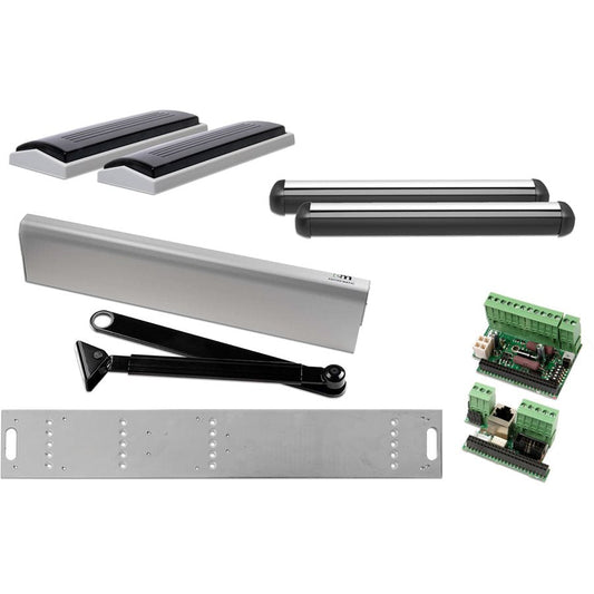 Dörrautomatikpaket SW300 tryckande Bircher AK silver/svart