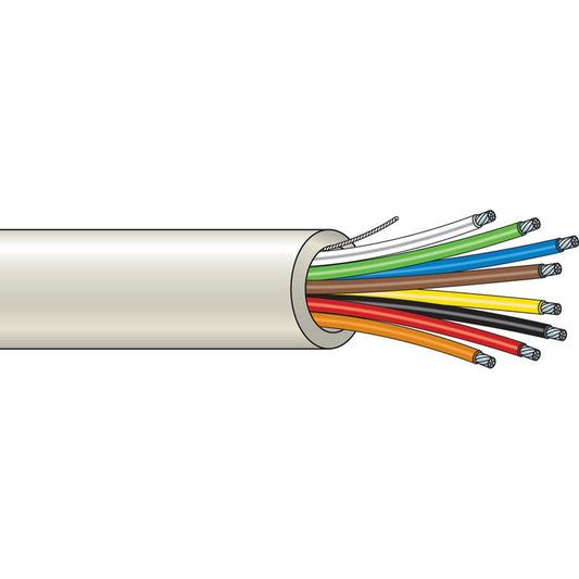 Kabel FKKB 8x0,2mm mjuk vit 100m