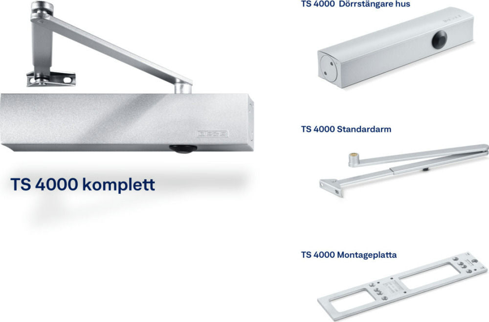 Dörrstängare TS 4000 Kpl silver