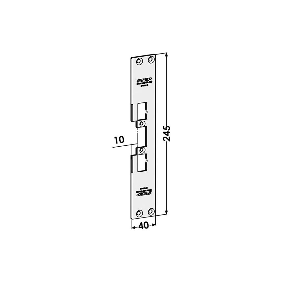 Monteringsstolpe ST4001-10 plan