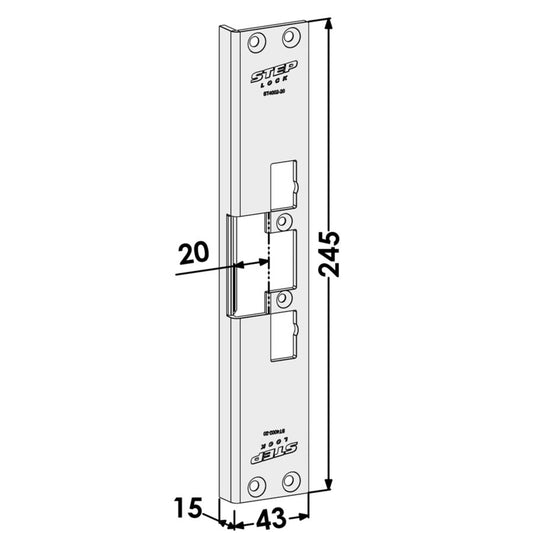 Monteringsstolpe ST4002-20 vinklad