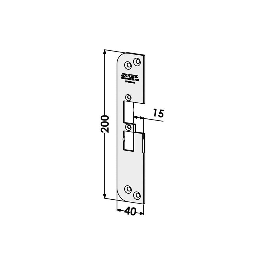 Monteringsstolpe ST4030V-15 plan vä