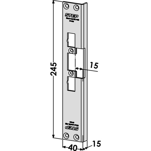 Monteringsstolpe ST4050-15 vinklad