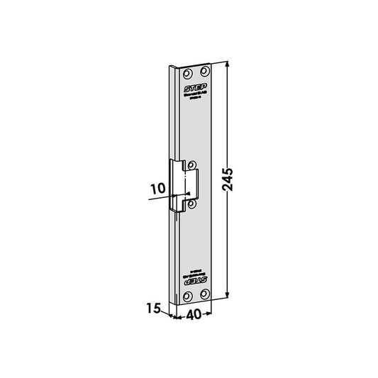 Monteringsstolpe ST4060-10 vinklad 10mm