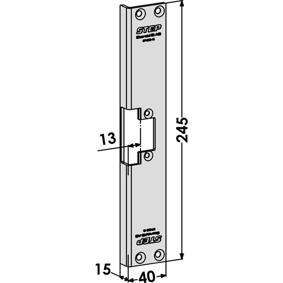 Monteringsstolpe ST4060-13 vinklad 13mm