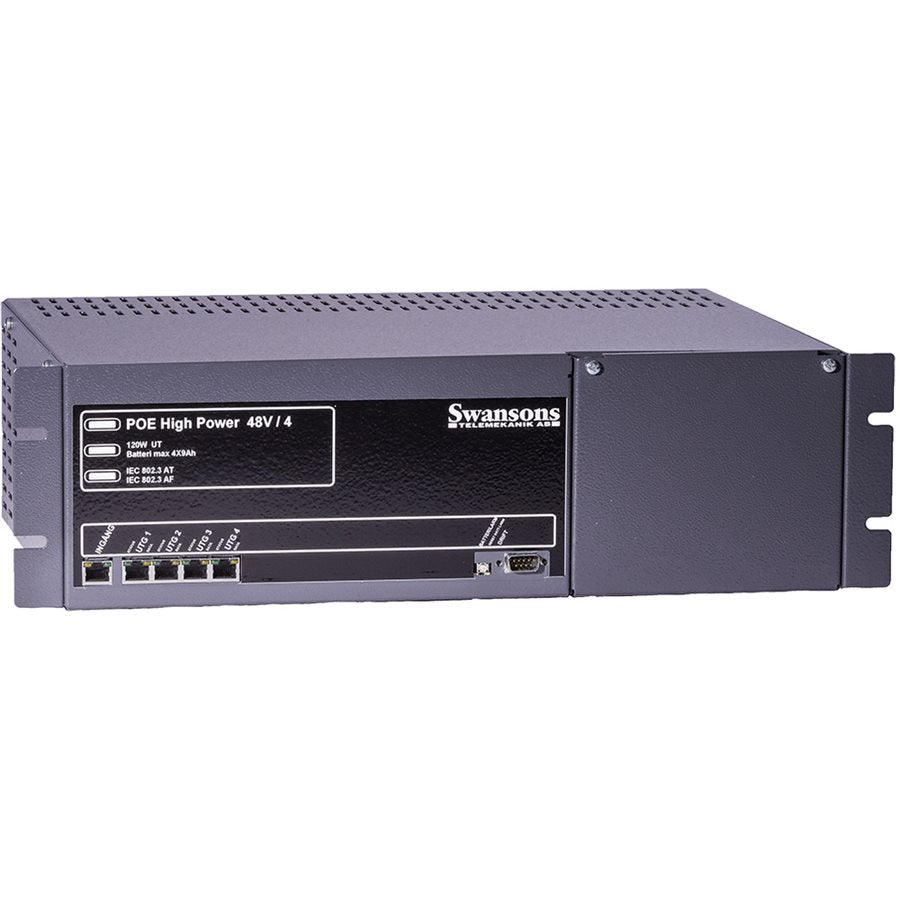 PoE switch 12 portar batteribackup 19 tum