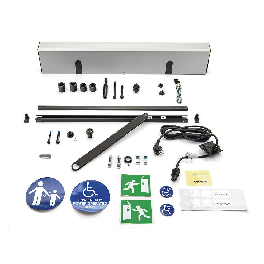 Dörrautomatik SW300 dragande glidarm kpl silver/svart