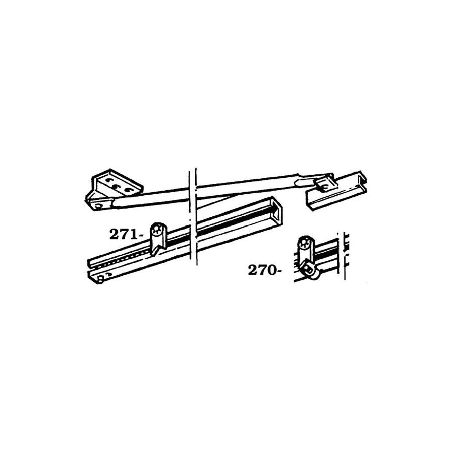 Porthållare 270 800-1100mm zink vändbar PP
