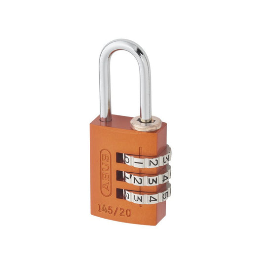 Hänglås 145/20 komb orange SB