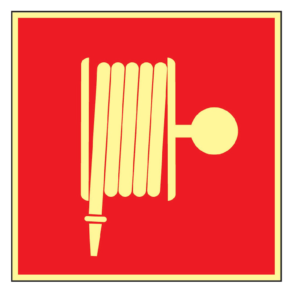 Skylt Brandpost Färgefterlysande