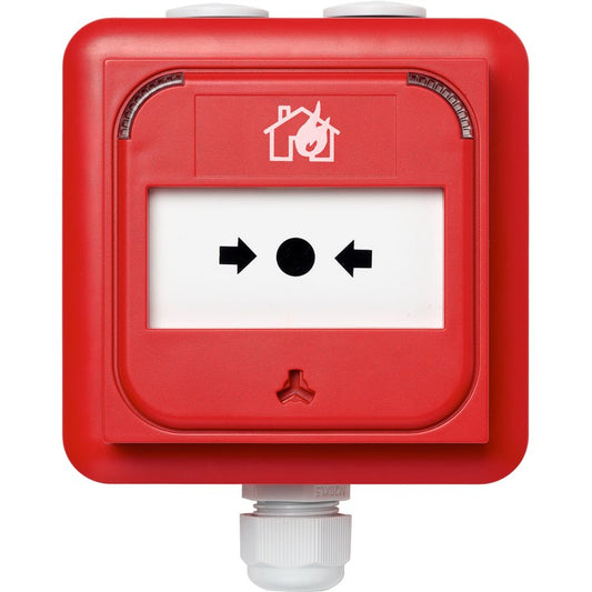 Larmknapp Led Adresserbar Isolator Infälld/Utanpå Ip67 Röd
